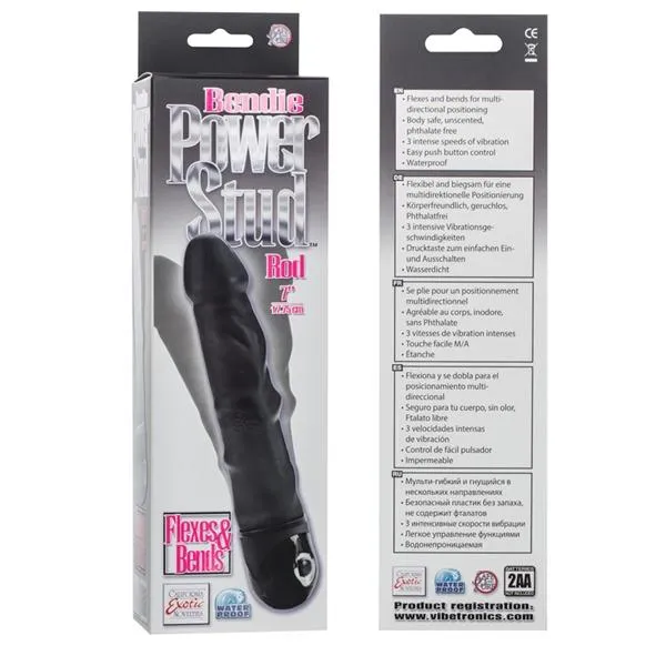 Bendie Vibrators Bendie Power Stud Rod Black Vibrator Bendie Vibrators Bendie Power Stud Rod Black Vibrator