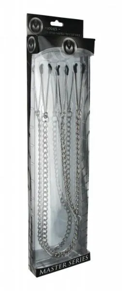 Couples Nipple Clamps To Clitoris Tweezer Ends Master Series Couples Nipple Clamps To Clitoris Tweezer Ends Master Series