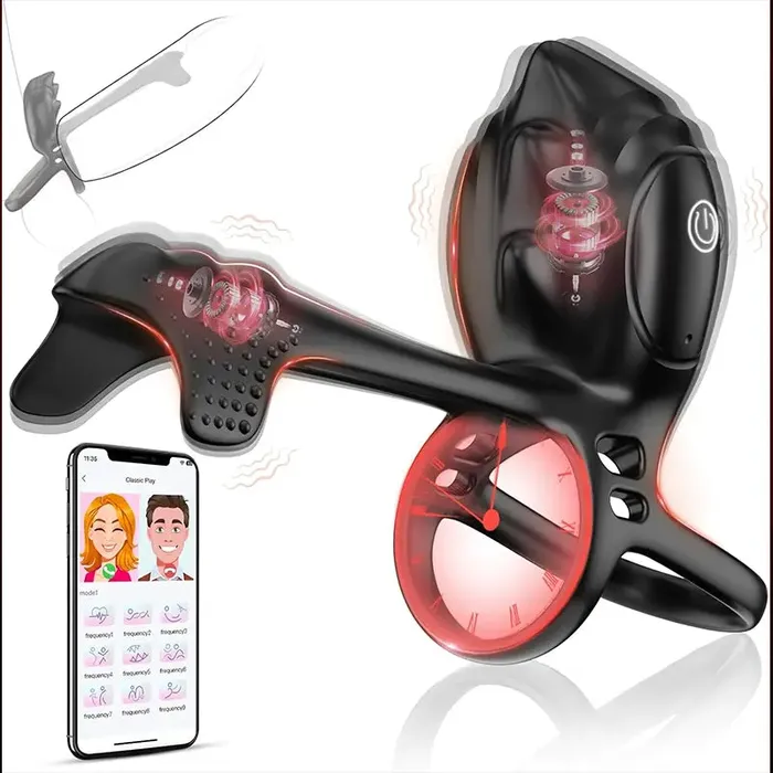 Dual Motor Vibrating Couples Pleasure Ring OOTYEMO Couples