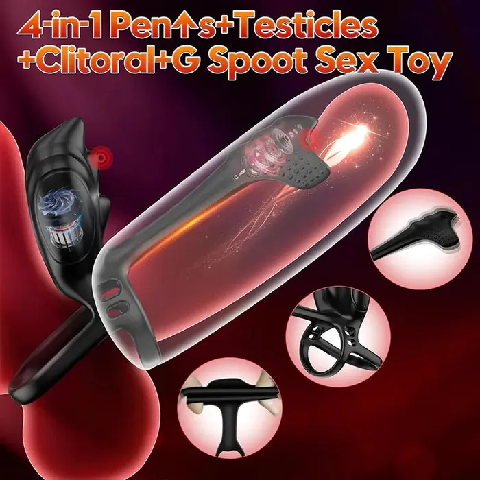 Dual Motor Vibrating Couples Pleasure Ring OOTYEMO Couples