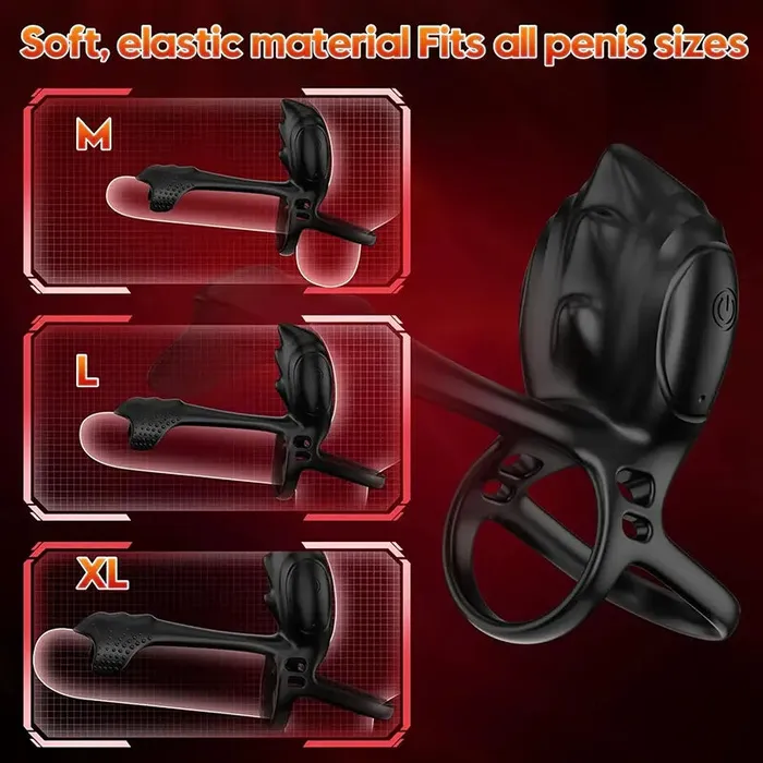 Dual Motor Vibrating Couples Pleasure Ring OOTYEMO Couples