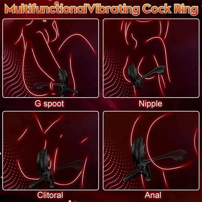 Dual Motor Vibrating Couples Pleasure Ring OOTYEMO Couples