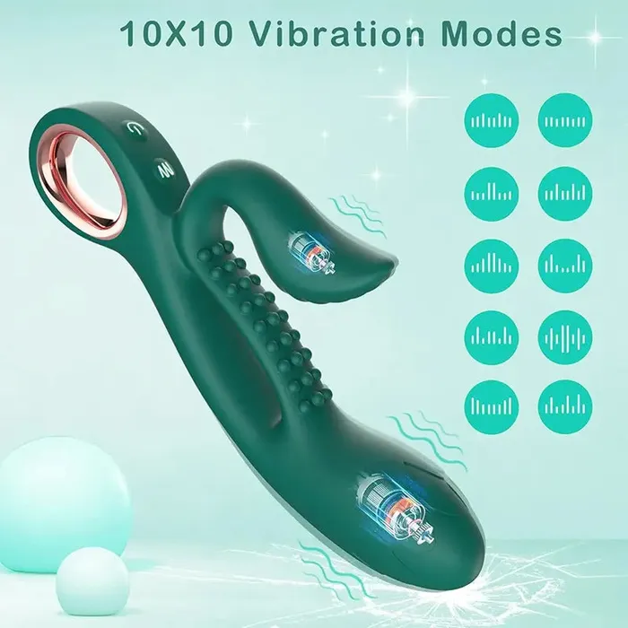 Female Sex Toys OOTYEMO PureJoy DualAction GSpot Clitoral Rabbit Vibrator