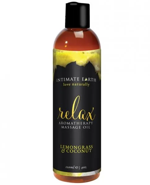 Intimate Earth Couples Intimate Earth Relax Massage Oil Lemongrass Coconut 4oz
