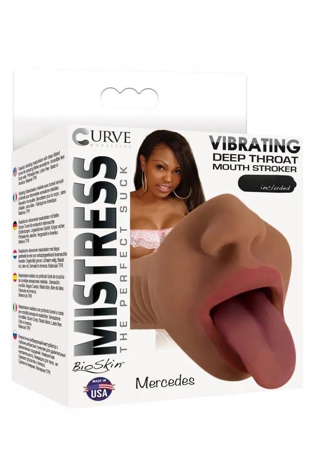Sd Male Sex Toys Mistress Mercedes Vibrating Mouth Stroker Brown