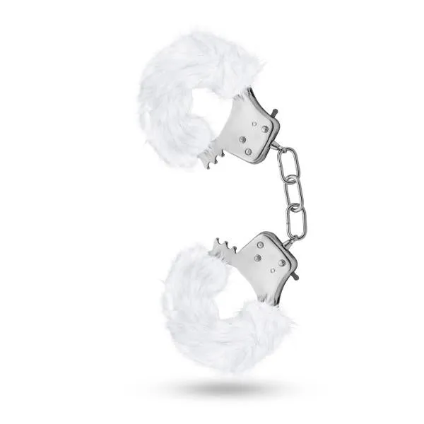 Temptasia Couples Temptasia Plush Fur Cuffs White Handcuffs