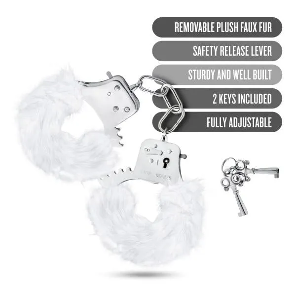 Temptasia Couples Temptasia Plush Fur Cuffs White Handcuffs Temptasia Couples Temptasia Plush Fur Cuffs White Handcuffs