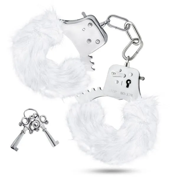 Temptasia Couples Temptasia Plush Fur Cuffs White Handcuffs Temptasia Couples Temptasia Plush Fur Cuffs White Handcuffs
