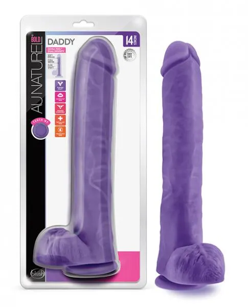 Vee International Inc Dildos Au Naturel Bold Daddy Dildo 14 In Purple