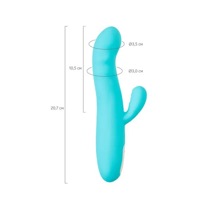 Vibrators JOS JOS Merry Swirl Rotating Shaft Rabbit Vibrator Blue