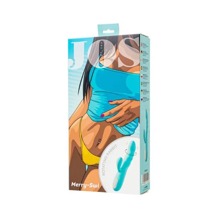 Vibrators JOS JOS Merry Swirl Rotating Shaft Rabbit Vibrator Blue