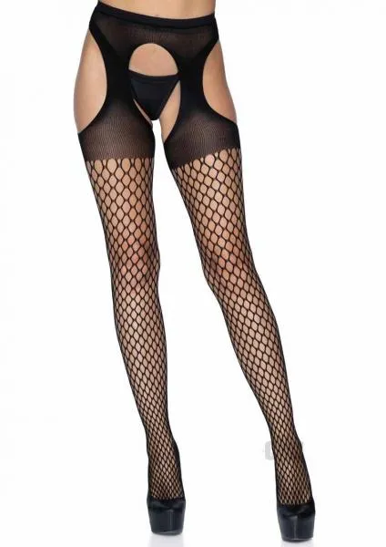 Vibrators Oval Suspender Hose Opaque Top Os Blk Seductucom