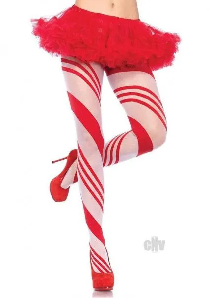 Vibrators Seductucom Spandex Candy Striped Hose Os RedWht