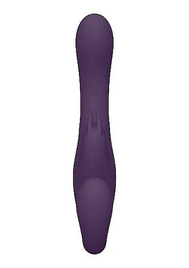 Vive Suki Rechargeable Triple Motor Pulse Wave Vibrating Silicone Strapless Strap On Purple Seductucom Female Sex Toys