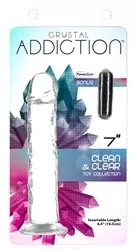Addiction Dildos Crystal Addiction Clear 7 Dong Free Bullet Vibrator Included