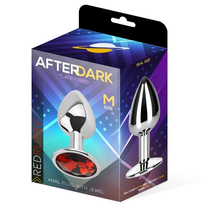 Anal AfterDark Butt Plug AfterDark M with red crystal
