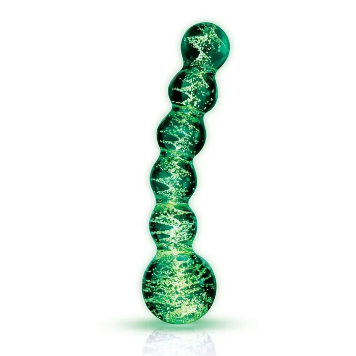 Dildos WHIPSMART Whipsmart Glow In The Dark Beaded Sensual Glass Dildo