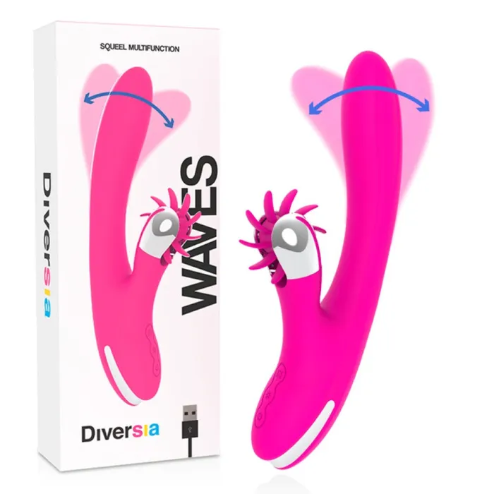 Diversia Female Sex Toys Diversia Wave Multifunctional Vibrator with Come here Motion