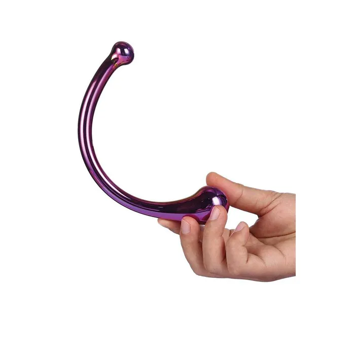 Dream Toys Dildos Curved Wand MultiColoured Glass Double Ended Stimulator