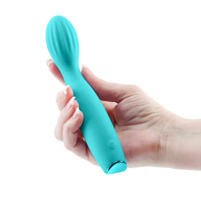 Female Sex Toys Revel Pixie Silicone GSpot Vibrator Turquoise NS Novelties