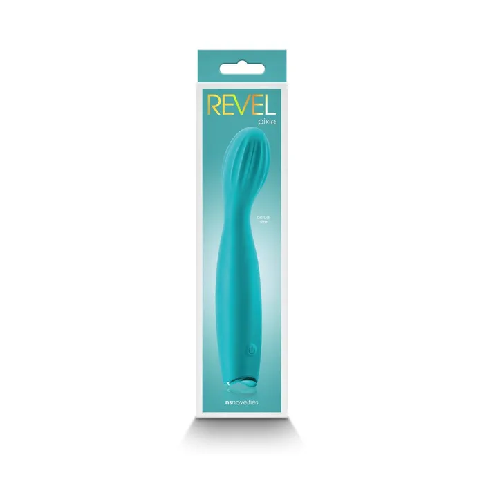 Female Sex Toys Revel Pixie Silicone GSpot Vibrator Turquoise NS Novelties