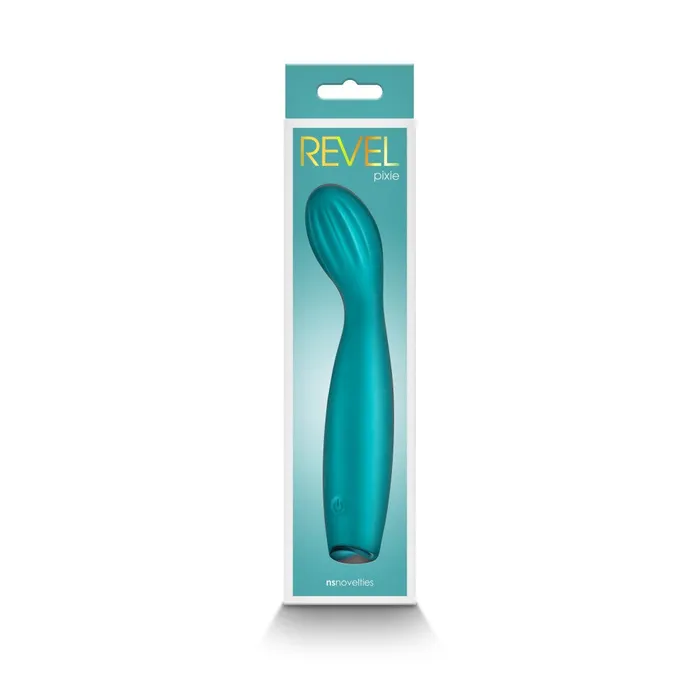 Female Sex Toys Revel Pixie Silicone GSpot Vibrator Turquoise NS Novelties