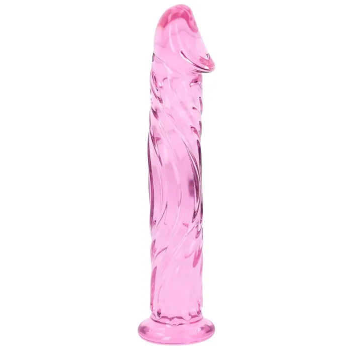 Glossy Toys Dildos Glass dildo with embossed Glossy 4 pink