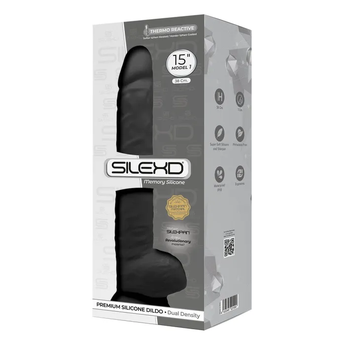 SilexD Dildos Large Double Layer Silicone Dildo SilexD 15 Black SilexD Dildos Large Double Layer Silicone Dildo SilexD 15 Black